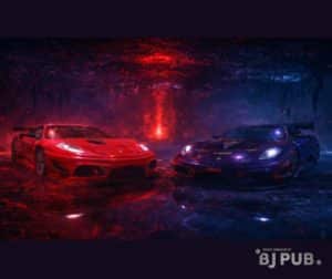 covering Ferrari F430 avant apres rouge violet BJ PUB Cambrai transformation voiture luxe