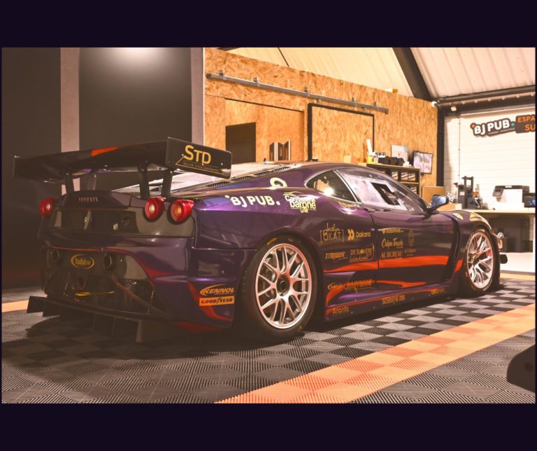 covering Ferrari F430 violet BJ PUB atelier Cambrai wrap voiture de luxe