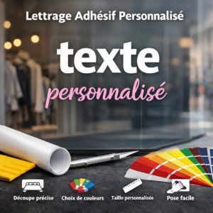 lettrage adhésif personnalisé vitrine texte personnalisé adhésifs découpe vinyle professionnel